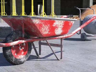 Industrial Tools with Cement Collection 3D model