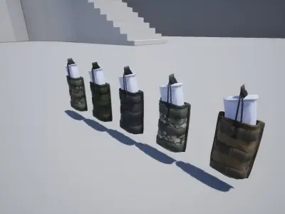 Magazine pouch 03 Low-poly 3D model