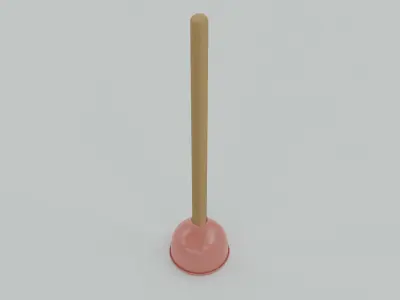 Sink and Toilet Plunger 3D Model 3D model