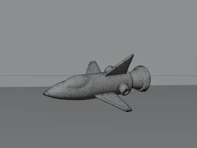Black Wyvern A-10 Spaceship Free 3D model