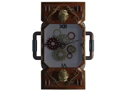 steampunk clock 3D model