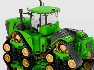 John Deere 9RX Tractor  Ultra High Detail Premium Low-poly 3D model