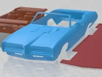 Pontiac GTO 1969 Convertible Printable Car 3D print model