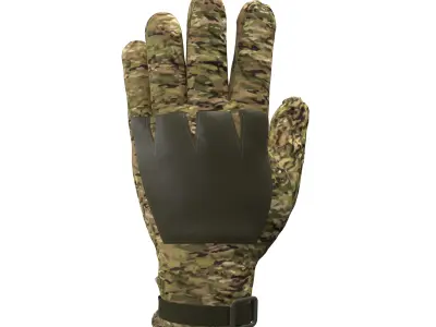 Army Military Tactical Combat Glove clo3d 3D model