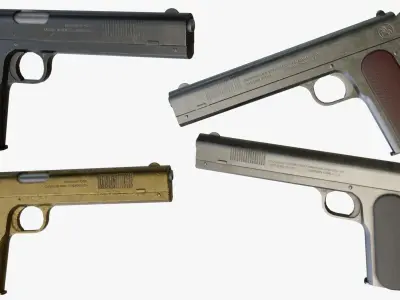 Colt M1900 Low-poly 3D model