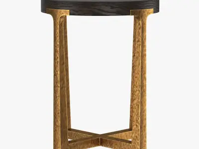 T-BRACE ROUND SIDE TABLE 3D model