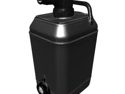 Portable Metal Liquid Dispenser Canister Low-poly 3D model
