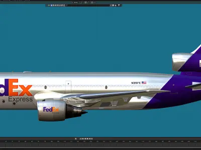 DC-10 Fedex Free 3D model