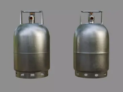 Gas Tube - Low and High poly Low-poly 3D model