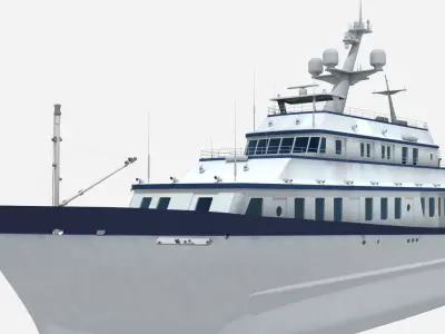 A passenger ship 3D model