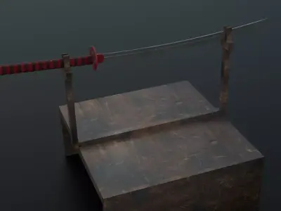 A katana 3d model 3D model