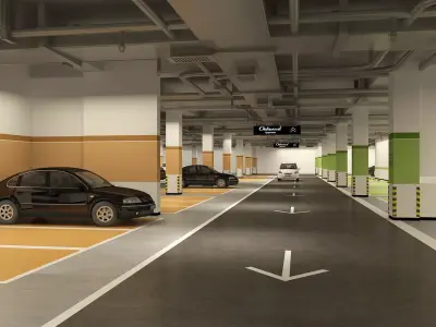 Underground Parking 04 3D model