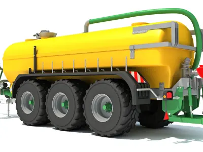 Farm Trailer V2 3D model
