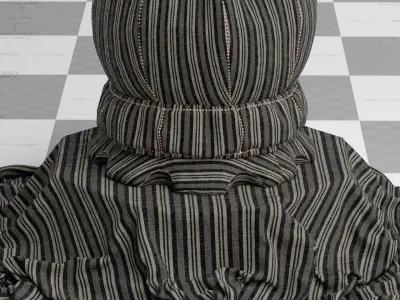 Cloth Shaderball 3D model