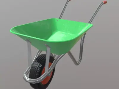 CC0 - Wheelbarrow Free low-poly 3D model