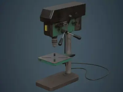 Drill Press 2B Low-poly 3D model