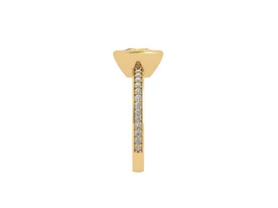 Solitaire Engagement Ring 3D print model 103
