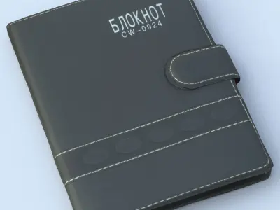 Notebook Low Poly leather journal Low-poly 3D model