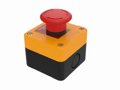 Emergency Button Low-poly 3D model buy