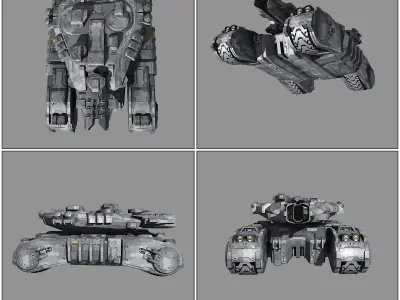 SF Medium Tank - MK2  Low-poly 3D model