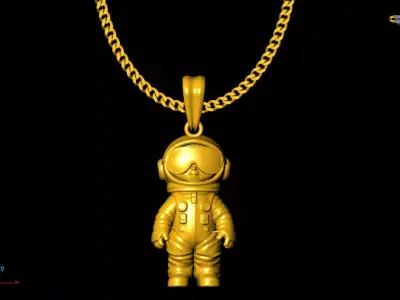 Astronaut  pendant charms - one inch pendant 3D print model purchase
