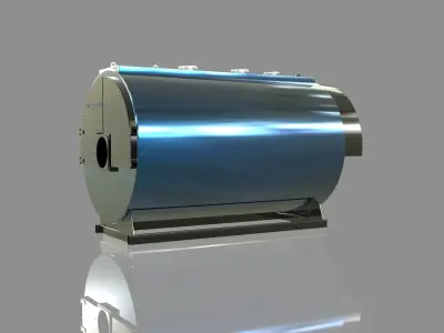 High-temperature water boiler Vitomax 200 3D model