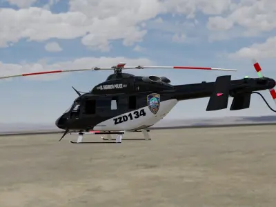 police helicopter 3D model purchase