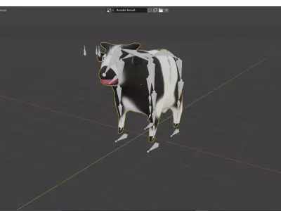 cow cartoon Free 3D model