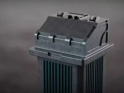 scifi port electrical module station 3D model