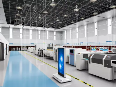 Intelligent digital machining CNC center 3D model