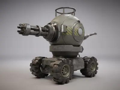 Sci-fi Tank 4K Texture 3D model