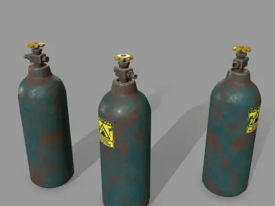 Propane Tank Low-poly 3D model 10