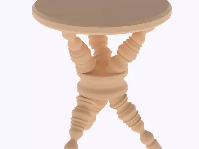 Dollhouse miniature Antique Side Table  3D print model