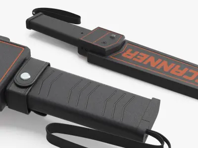 Handheld Metal Detector Wand 3D model