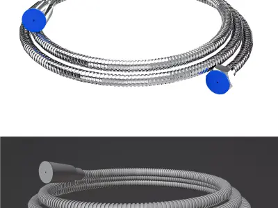 chrome sink pipe 3D model