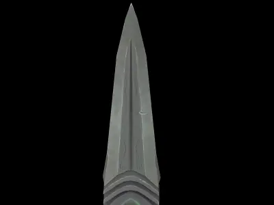 Dagger HandPaint Low-poly 3D model