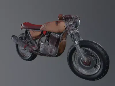 motorcycle  wreck 3D model