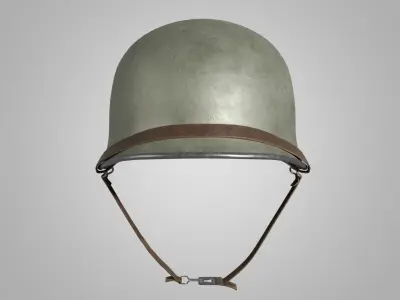 US WWII M1 Combat Helmet 3D model Low-poly 3D model