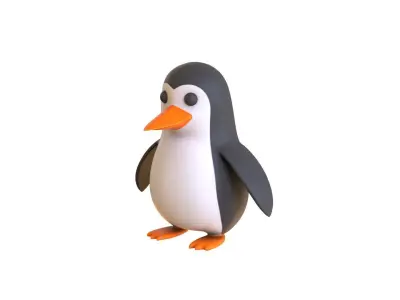 Cartoon Penguin v006 Low-poly 3D model