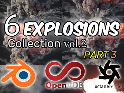 VDB Animated Explosion Pack vol2 Part3