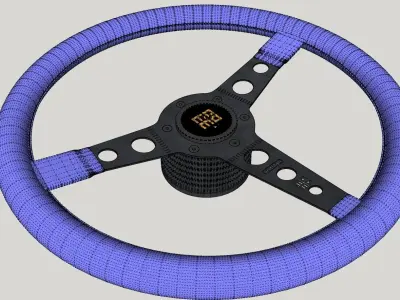 Momo prototipo 370 mm Steering Wheel 3D model