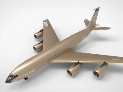 US Military Aircraft 7 list 3d model  Low-poly 3D model
