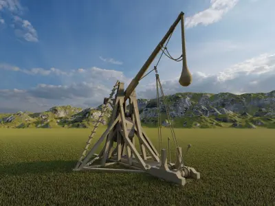 Medieval Catapult 3D model buy