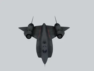 Lockheed YF-12A Interceptor aircraft Low-poly 3D model