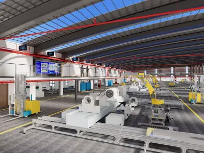 Factory Interior Scene  3D model