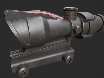 4X Scope  Low-poly 3D model