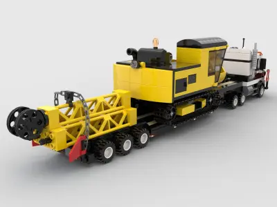 crawler crane transport crawler crane transport  3D model purchase