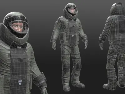Bomb Suit EOD 9 Low-poly 3D model