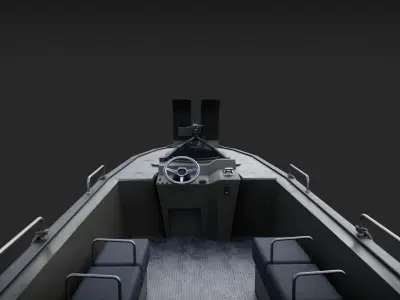 Marine Military Boat Low-poly 3D model
