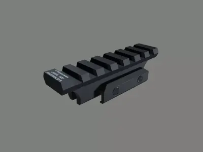 AK B-18  Zenit Picatinny Rail Low-poly 3D model